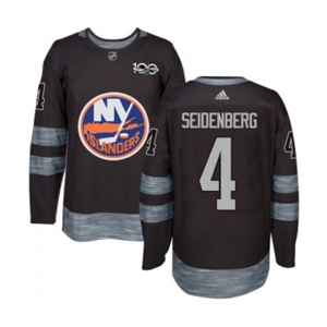 Adidas New York Islanders #4 Dennis Seidenberg Authentic Black 1917-2017 100th Anniversary NHL Jersey