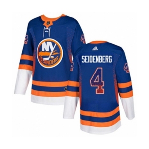 Adidas New York Islanders #4 Dennis Seidenberg Authentic Royal Blue Drift Fashion NHL Jersey