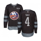 Adidas New York Islanders #4 Robin Salo Authentic Black 1917-2017 100th Anniversary NHL Jersey