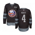 Adidas New York Islanders #4 Thomas Hickey Authentic Black 1917-2017 100th Anniversary NHL Jersey