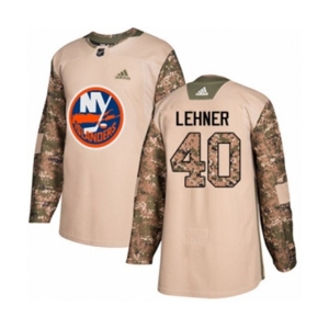 Adidas New York Islanders #40 Robin Lehner Authentic Camo Veterans Day Practice NHL Jersey