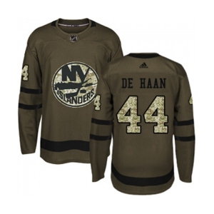 Adidas New York Islanders #44 Calvin de Haan Authentic Green Salute to Service NHL Jersey