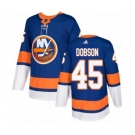 Adidas New York Islanders #45 Noah Dobson Authentic Royal Blue Home NHL Jersey