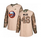 Adidas New York Islanders #46 Bode Wilde Authentic Camo Veterans Day Practice NHL Jersey