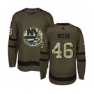 Adidas New York Islanders #46 Bode Wilde Authentic Green Salute to Service NHL Jersey