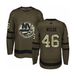 Adidas New York Islanders #46 Bode Wilde Authentic Green Salute to Service NHL Jersey