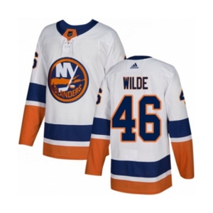 Adidas New York Islanders #46 Bode Wilde Authentic White Away NHL Jersey