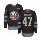 Adidas New York Islanders #47 Leo Komarov Authentic Black 1917-2017 100th Anniversary NHL Jersey