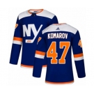 Adidas New York Islanders #47 Leo Komarov Authentic Blue Alternate NHL Jersey