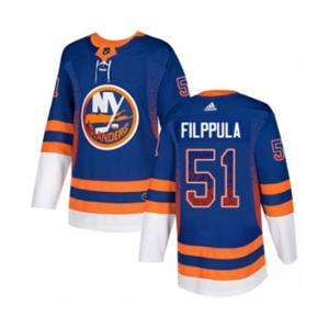 Adidas New York Islanders #51 Valtteri Filppula Authentic Royal Blue Drift Fashion NHL Jersey