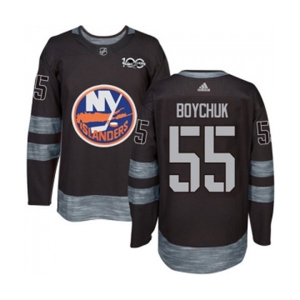 Adidas New York Islanders #55 Johnny Boychuk Premier Black 1917-2017 100th Anniversary NHL Jersey