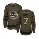 Adidas New York Islanders #7 Jordan Eberle Authentic Green Salute to Service NHL Jersey