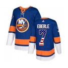 Adidas New York Islanders #7 Jordan Eberle Authentic Royal Blue USA Flag Fashion NHL Jersey