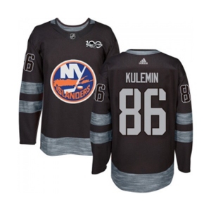 Adidas New York Islanders #86 Nikolay Kulemin Premier Black 1917-2017 100th Anniversary NHL Jersey