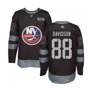Adidas New York Islanders #88 Brandon Davidson Authentic Black 1917-2017 100th Anniversary NHL Jersey