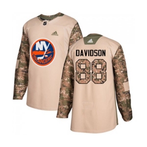 Adidas New York Islanders #88 Brandon Davidson Authentic Camo Veterans Day Practice NHL Jersey