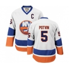 CCM New York Islanders #5 Denis Potvin Authentic White Throwback NHL Jersey