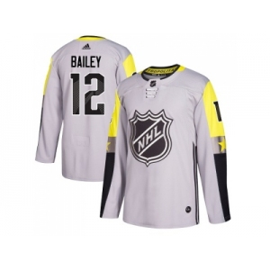 Men Adidas New York Islanders #12 Josh Bailey Gray 2018 All-Star Metro Division Authentic Stitched NHL Jersey