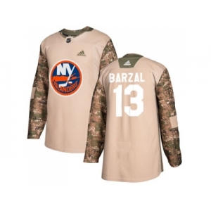 Men Adidas New York Islanders #13 Mathew Barzal Camo Authentic 2017 Veterans Day Stitched NHL Jersey