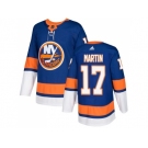 Men Adidas New York Islanders #17 Matt Martin Royal Blue Home Authentic Stitched NHL Jersey