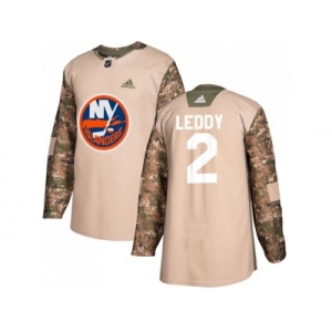 Men Adidas New York Islanders #2 Nick Leddy Camo Authentic 2017 Veterans Day Stitched NHL Jersey