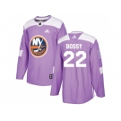 Men Adidas New York Islanders #22 Mike Bossy Purple Authentic Fights Cancer Stitched NHL Jersey