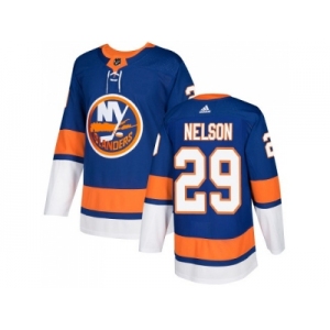 Men Adidas New York Islanders #29 Brock Nelson Royal Blue Home Authentic Stitched NHL Jersey