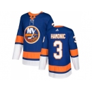 Men Adidas New York Islanders #3 Travis Hamonic Royal Blue Home Authentic Stitched NHL Jersey