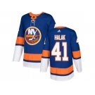 Men Adidas New York Islanders #41 Jaroslav Halak Royal Blue Home Authentic Stitched NHL Jersey