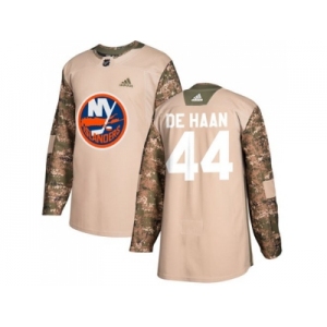 Men Adidas New York Islanders #44 Calvin De Haan Camo Authentic 2017 Veterans Day Stitched NHL Jersey