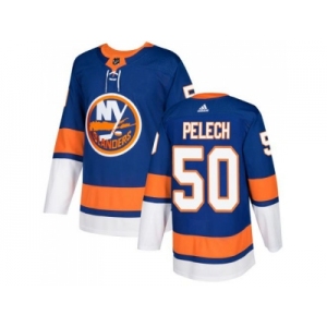Men Adidas New York Islanders #50 Adam Pelech Royal Blue Home Authentic Stitched NHL Jersey