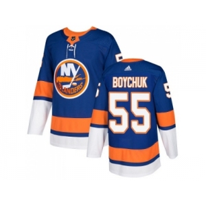 Men Adidas New York Islanders #55 Johnny Boychuk Royal Blue Home Authentic Stitched NHL Jersey