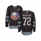 Men Adidas New York Islanders #72 Anthony Beauvillier Black 1917-2017 100th Anniversary Stitched NHL Jersey