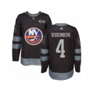 Men's Adidas New York Islanders #4 Dennis Seidenberg Authentic Black 1917-2017 100th Anniversary NHL Jersey