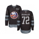 Men's Adidas New York Islanders #72 Anthony Beauvillier Authentic Black 1917-2017 100th Anniversary NHL Jersey