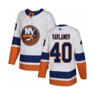 Men's Islanders #40 Semyon Varlamov White Road Authentic Stitched Hockey Jersey