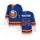 Men's Islanders #54 Oliver Wahlstrom Royal Blue Home Authentic Drift Fashion Stitched Hockey Jersey