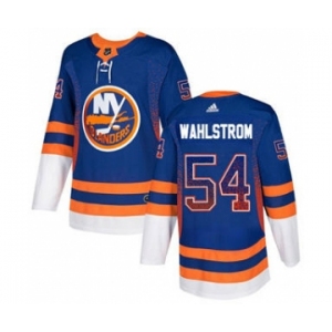 Men's Islanders #54 Oliver Wahlstrom Royal Blue Home Authentic Drift Fashion Stitched Hockey Jersey