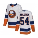 Men's Islanders #54 Oliver Wahlstrom White Road Authentic Stitched Hockey Jersey