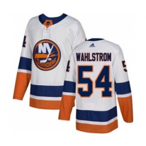 Men's Islanders #54 Oliver Wahlstrom White Road Authentic Stitched Hockey Jersey