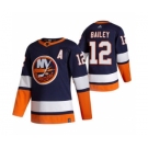 Men's New York Islanders #12 Josh Bailey Navy Blue 2020-21 Reverse Retro Alternate Hockey Jersey