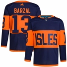 Men's New York Islanders #13 Mathew Barzal Navy 2024 Stadium Series Stitched Jersey