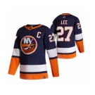 Men's New York Islanders #27 Anders Lee Navy Blue 2020-21 Reverse Retro Alternate Hockey Jersey