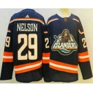 Men's New York Islanders #29 Brock Nelson Blue 2022 Reverse Retro Stitched Jersey