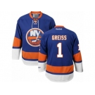 Men's Reebok New York Islanders #1 Thomas Greiss Authentic Royal Blue Home NHL Jersey