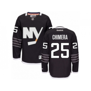 Men's Reebok New York Islanders #25 Jason Chimera Authentic Black Third NHL Jersey