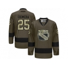 Men's Reebok New York Islanders #25 Jason Chimera Authentic Green Salute to Service NHL Jersey