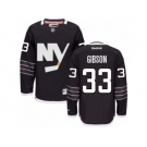 Men's Reebok New York Islanders #33 Christopher Gibson Authentic Black Third NHL Jersey