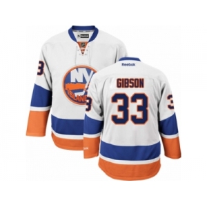 Men's Reebok New York Islanders #33 Christopher Gibson Authentic White Away NHL Jersey