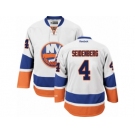 Men's Reebok New York Islanders #4 Dennis Seidenberg Authentic White Away NHL Jersey